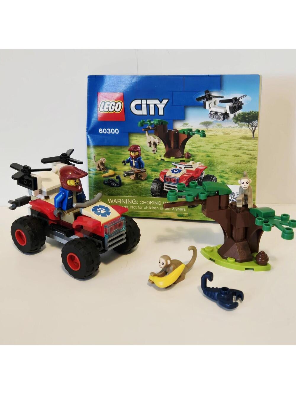 LEGO 60300 City Wildlife Rescue ATV, Drone, Tree, Monkeys, Scorpion, And Manuel